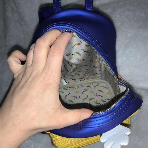 Disney Pixar Loungefly Up Kevin Custom Bling Rhinestoned Mini Backpack